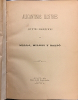 Portada de libro Alicantinos Ilustres, Apuntes Biográficos
