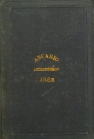 Portada de libro Anuario del Real Observatorio de Madrid. Tercer Año 1862