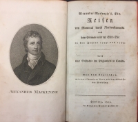 Portada de libro Alexander Mackenzie's, Esq. Reisen von Montreal durch Nordwestamerika...