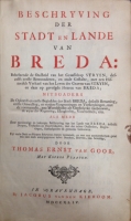 Portada de libro Beschryving der Stadt en Lande van Breda: Behelzende de Oudheid van...