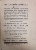 Portada de libro Paleografía Española, que contiene todos los modos conocidos que ha...