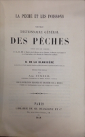 Portada de libro La Pêche et les Poissons. Nouveau Dictionnaire Général des Pêches