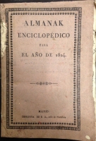 Portada de libro Anuario Universal de España para el Año de 1824 y Adición al Almanak...