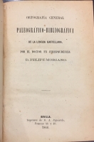 Portada de libro Ortografía General Paleográfico-Bibliográfica de la Lengua Castellana