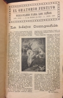 Portada de libro El Oratorio Festivo. Semanario para los niños. Año 1921