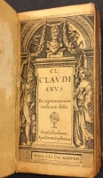 Portada de libro Cl. Claudianus ex optimorum codicum fide