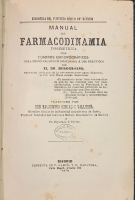 Portada de libro Manual de Farmacodinamia Dosiometrica con cuadros Esfigmograficos