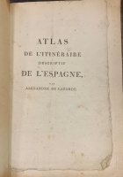 Portada de libro Atlas de L'Itineraire Descriptif de L' Espagne