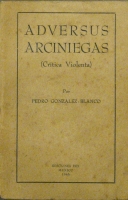 Portada de libro Adversus Arciniegas (Crítica Violenta)