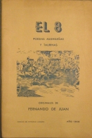Portada de libro El 8 Poesias Madrileñas y Taurinas