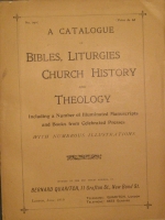 Portada de libro A Catalogue of Bibles, Liturgies, Church, History and Theology....
