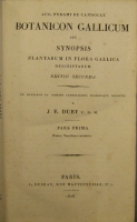 Portada de libro Botanicon Gallicum Seu Synopsis Plantarum in Flora Gallica...