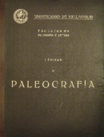 Portada de libro Láminas de Paleografía, Universidad de Valladolid. 