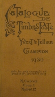 Portada de libro Catalogue Prix-Courant de Timbres Poste. Yvert y Tellier Champion